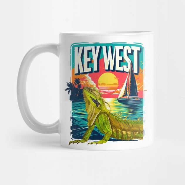 Key West Vibes with Iguana in the foreground. - WelshDesigns by WelshDesigns